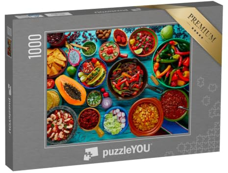puzzleYOU: Puzzle 1000 Teile „Mexikanisches Essen“ – aus der Puzzle-Kollektion Essen und Trinken, Mexikanisches Essen