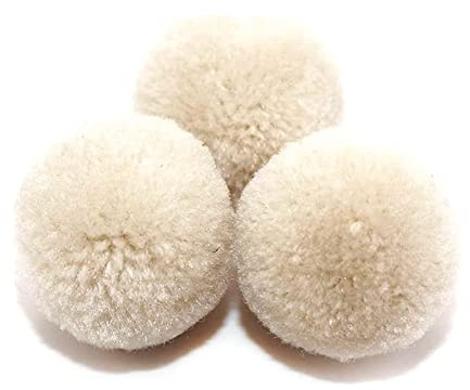 Duories Pompons zum Basteln,50 Stück 50mm Bunte Bommeln Bälle,Pom Poms für Kunsthandwerk,Pompons Bälle für Ostern,Weihnachten,Bunte Pompons für DIY Basteln Tischdekoration Geburtstagsdeko,Creme
