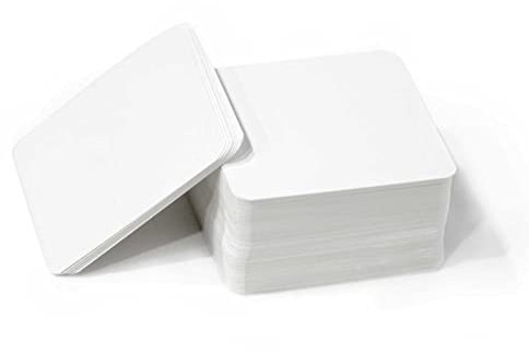 7 x 7 cm, quadratisch, weiß, blanko, Karton, dickes Papier, Notizen, Geschäfts-Wortschatz, Wortnachrichten, DIY-Geschenkkarte