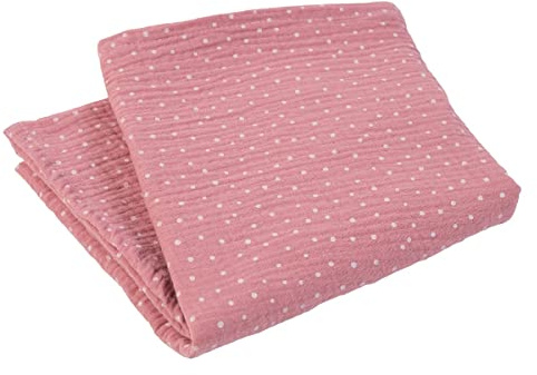 ULLENBOOM ® Mulltuch Baby aus 100% OEKO-TEX Baumwolle, Spucktuch Baby in Rosa, 65x65 cm - Als Mullwindeln für Babys und Moltontuch geeignet, Für Jungen und Mädchen