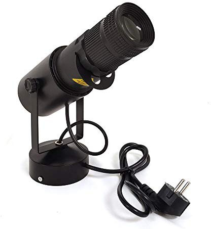 Foco LED blanco ajustable de 15 W, con apertura de iris, foco giratorio, para escenarios, iluminación de escenarios, efecto de luz para bodas, discotecas, fiestas, teatros, fotografía