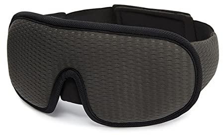 Schlafmaske 3D Schlafmaske blockieren leichte weiche gepolsterte Schlafmaske for Augen Schatten Augenbund Schlafhilfesgesichtsmaske Okular angemessen (Color : Grey)