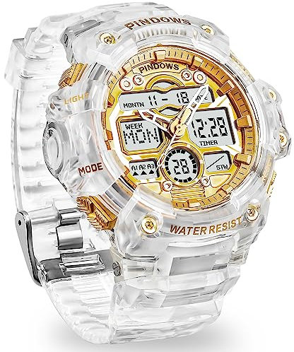 Orologio Uomo Orologio Digitale Sportivo Uomo,7 Colori Luce LED,Grande Display Analogico Digitale Orologio Impermeabile con 3 Allarmi,Conto Rovescia,Cronometro Orologi da Polso Militari Multifunzione