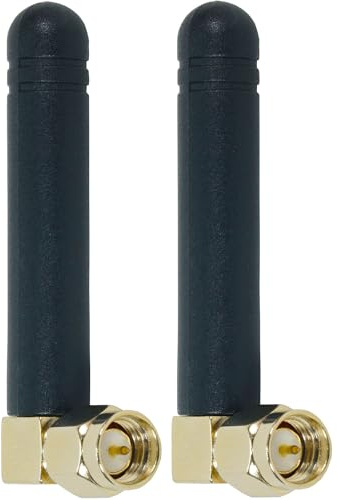 Fohevers 2 Stück 2.4G Mini WiFi Antenne SMA Stecker 2DBi Klein MIMO | 2400-2485MHz Für WLAN-Router, IP-Kameras, Bluetooth-Module, USB-Adapter, WLAN-Karten sowie diverse Heimnetzwerk-Anwendungen