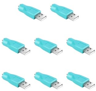 PS2 PS/2 hembra a USB macho adaptador para ordenadores PC Laptp ratón teclado USB macho a PS2 adaptador convertidor conector (color: 8 piezas)