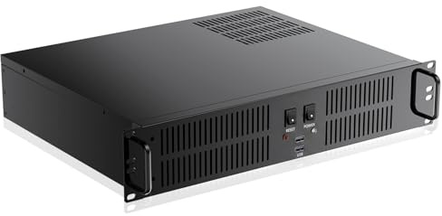 2U Micro ATX Compact Rackmount 3 x 3.5 HDD and 1 x 2.5 SSD, ATX PS2 PS2 PSU Chassis Support, USB