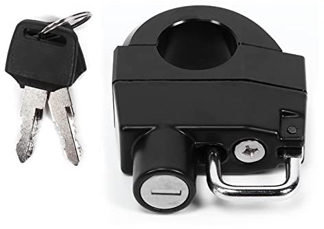 Vomeko Antivol de Casque de Moto - Cadenas de Casque antivol pour Tube de Guidon de 25 mm / 1 po, verrou de sécurité inviolable pour Moto, Scooter et vélo de Rue (1 pièce)