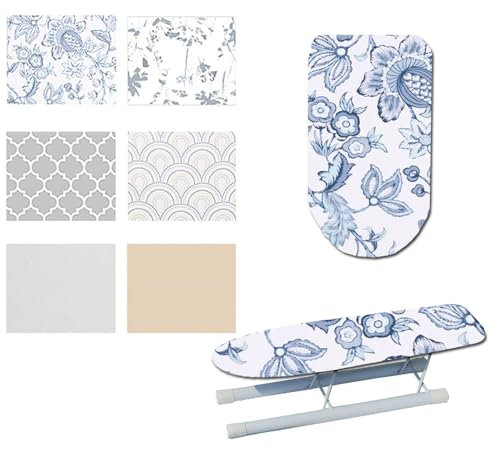 Funda De Planchar De 52 X 11cm, Funda para Tabla De Planchar De Algodón Grueso Y Almohadilla, Funda Tabla De Planchar De Mesa para Tabla De Planchar De Manga(Azul)