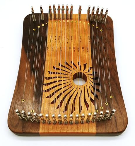 CAYLEN KaLyra aus Kirsche und Wallnuss, Kalimba-Lyra mit 31 Saiten