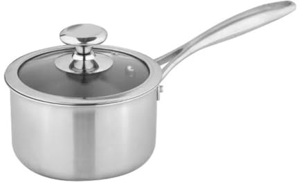 Ustensiles de cuisine professionnels en titane à trois couches, casserole de 18 cm, chocolat fondu, sauces mijotées, lait réchauffant.