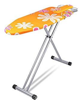 Pro - Tabla de planchar plegable vertical con puño de almacenamiento integrado, altura ajustable y placa de hierro reforzada para un uso doméstico eficiente