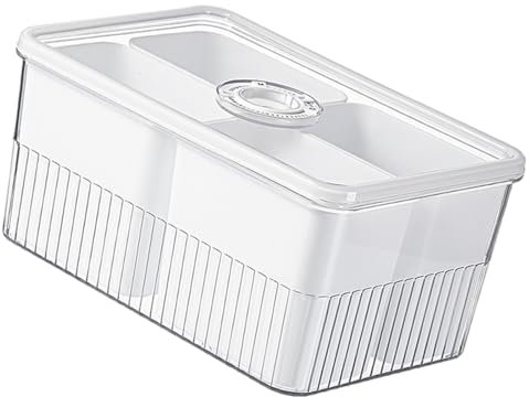 Zqxnt Récipient à thé avec couvercle compartimenté avec plusieurs sections, boîte de rangement divisée, organisation de cuisine, récipient à thé résistant aux outils