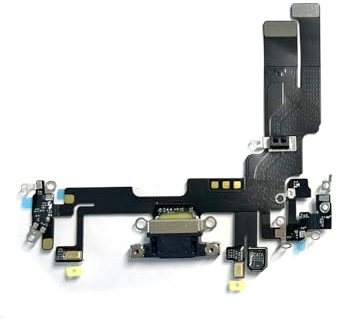 SGV Cavo flessibile di ricarica USB per iPhone 14Plus USB Docking Port, Microfono. (Per iPhone 14 Plus in nero)