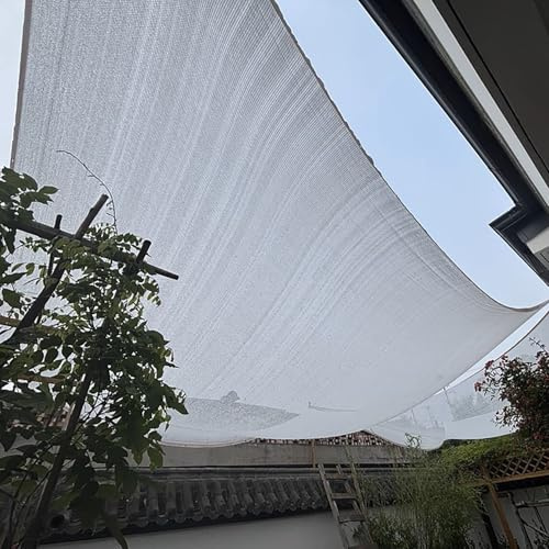 Tela de sombra con ojales, red de protección solar para jardín, balcón, cochera, construcción de invernadero, 180 g/m², resistente a los rayos UV