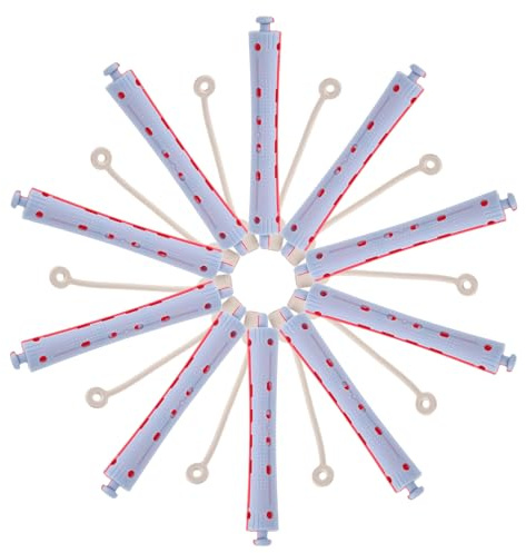 COSMEVIVI 12pcs Nonslip Wave Curling Rods for Hair Styling Quick Perming Rods for Women and Men Safe Plastic Hairdressing Curlers for DIY Cold Wave and Loose Curls Suitable for Short and