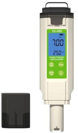 Lawnoval Testeur numérique 7 en 1 pour la qualité de l'eau de piscine avec pH ORP salinité et température pour piscines, spas, jacuzzi et aquariums - Blanc et vert