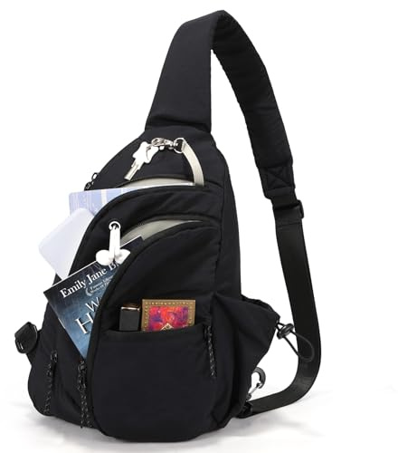 Xieyiwei Sling Bag for Women, Anti Theft Crossbody Bags for Women, RFID-Protected Nylon Purse with Adjustable Straps Cross Body Bag for Casual Travel Shopping