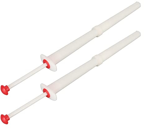 Haofy Lot de 2 Fourchettes à Cornichons en Acier Inoxydable et en Plastique pour Olives, Poivrons, Fruits, Viande avec Prise en Main Facile pour Cuisine, Restaurant, Charcuterie
