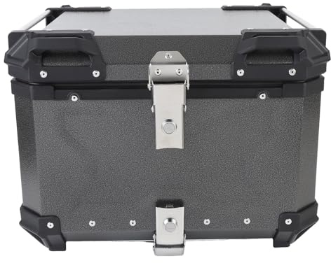 RASTKY Robustes 55-Liter-Motorrad-Topcase aus Aluminiumlegierung mit Sicherem Schloss Zur Helmaufbewahrung für Abenteuerfahrer