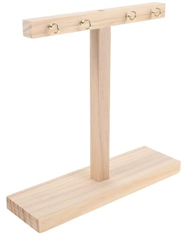 TEHAUX Présentoir Support Léger à Faux Ongles Beige Minimaliste en Bois et Facile à Repositionner pour Salon ou Usage Domestique