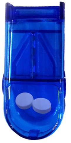 Cortador De Tabletas Y Pastillas - Divisor De Medicamentos, Herramienta | Personal Para Cortar Vitaminas, Tapa De Seguridad Transparente Con Protector De Hoja Afilada | Adecuado Para Etiquetas