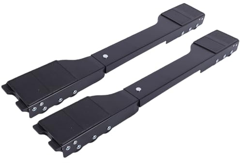 PUSOKEI Apparatrulle Justerbar Heavy Duty Mover för Tvättmaskin Kylskåp Bas 550-690 Mm Järndesign (Svarta hjul)