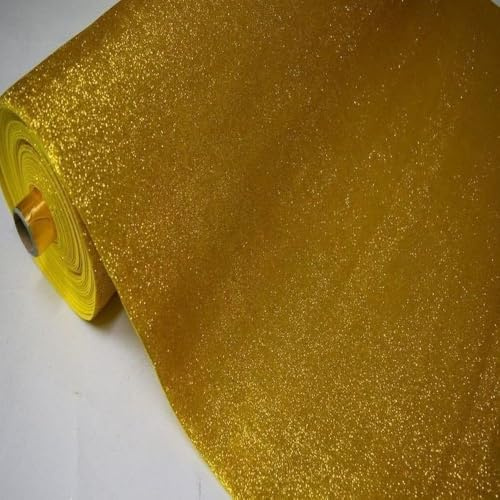 StoffBook Gold Glitzer-Moosgummi Moosgummi Bastelschaumstoff für Basteln | Elastisch und leicht, Stoff für Basteln und Modellbau, Moosgummi 2mm Glitzer und Schaumstoff zum Basteln, Meterware ab 50cm