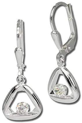 Ohrringe für Damen Ohrhänger Sterling Silber Triangel Zirkonia weiß D4SDO546W Ohrhänger