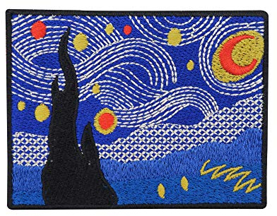 Finally Home Vincent Van Gogh Sternennacht Patch zum Aufbügeln | Patches, Bügelflicken, Flicken, Aufnäher