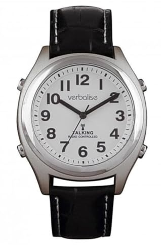 Verbalise VPR70-LBK Unisex Radio-Controlled Talking Watch, Speaks Time, Date, 5 Daily Alarms. Designed for Visually Impaired, Blind & Elderly. 2 Year Warranty, UKs No1 for Quality Service and Choice.