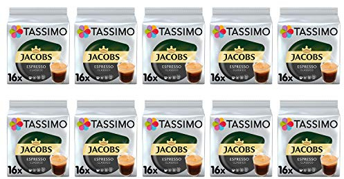 Dosettes de café Tassimo Jacobs Espresso Classico | Paquet de 10 (160 boissons)