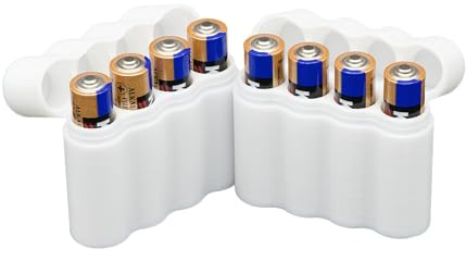 Protect Your Power - Boîtier fin pour piles AAA, matériau doux et durable – Lot de 2 (peut contenir 4 piles)
