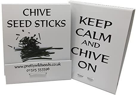 Herbs Seed Sticks Matchstick Packets Made with Real Herb Seeds Birthday Party Bag Fillers Promotional Items Giveaways (Chives, 1 Packet)