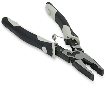 Sintron Tools multi-kombinationstång MCP1, 3-i-1 universaltång för avdragning och pressning, tillverkad av krom vanadinstål, halkfritt gummerat handtag