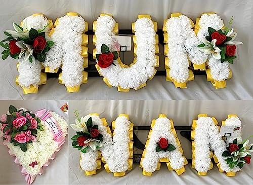Silky Bouquets Silk Funeral Flower Package Mum Nan Artificial Memorial Tributes