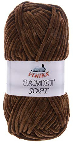 100g Strickgarn Samet Soft Chenille-Strickgarn Samtwolle Strickwolle flauschig Farbwahl