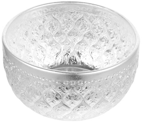Cabilock Cuenco De Metal Repujado Delicado Cuenco Para Sopa De Fideos De Arroz Ideal Para La Colección De Vajilla.
