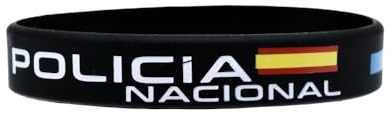 BDM Gewebtes Armband der Nationalpolizei mit Wappen und spanischer Flagge, verstellbar, für Männer und Frauen, [AJUSTABLE], Nylon, BDM