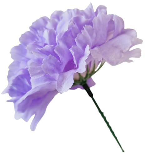 INERRA Carnation Picks - 50 Artificial Flowers for Floral Foam Tributes, Letters and Funeral Arrangements (Lilac)