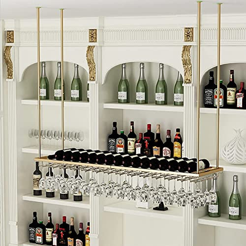 Portabicchieri da vino in metallo moderno da appendere al muro con ripiano per calici
