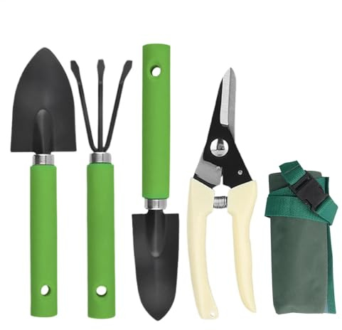 Gartenwerkzeug-Set, Gartengeräte Mit Tasche, Mehrzweck-Gartenzubehör Für Den Außenbereich – Garten-Handwerkzeuge Mit Gartenschere, Schaufel, Rechen Für Gartenliebhaber