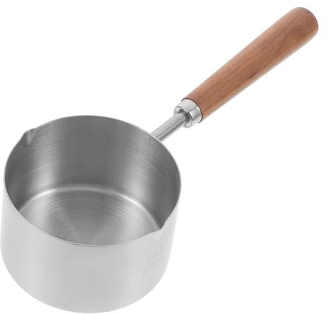 BUGUUYO Cucharón Medidor De Comida Para y Gatos Mango De Madera y Acero Inoxidable Para Alimentación De y Medición Precisa De Comida