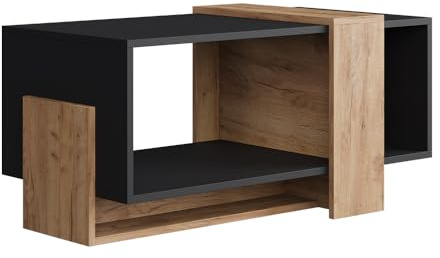 Vicco Tavolino Aven, Antracite/Rovere dorato, 91.8 x 49 cm