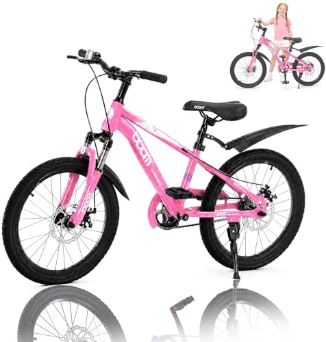 BSTSEL Road Bike 18/20/22 inch Blue Pink Grey Bicycle Bicycle with Mudguard and Double Disc Brakes Bike Gift (Pink, 20 inch)