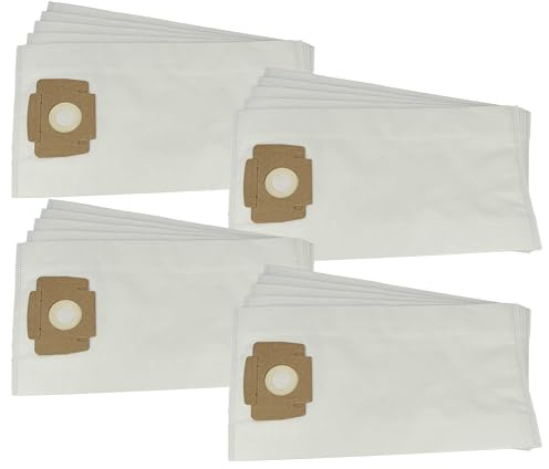 vhbw 20x sacchetto compatibile con Ghibli AS 5 Silent Line, AS 5 Evo FT, AS 5 Evo FC, AS 5 Evo, AS 5 aspirapolvere - 45,5cm x 24cm Bianco