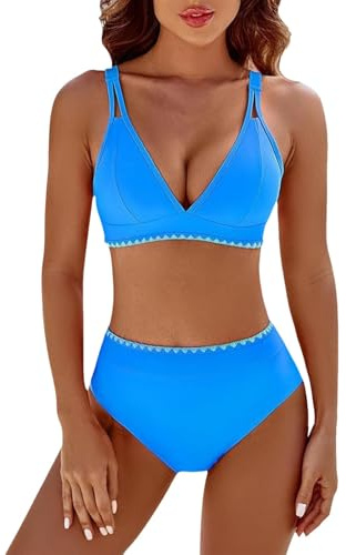Robe Femme De Maillot Bain Tankini String Tanga Taille e Bandeau Maillots Transbronzant Bikini Deux Pièces Noir Triangle Push Up Culotte