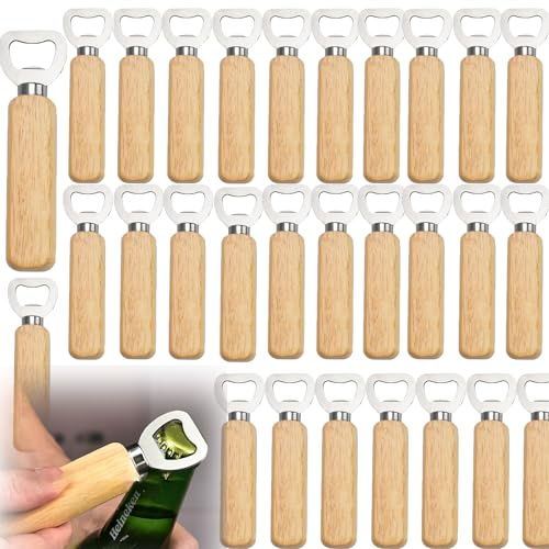 Abrebotellas de madera, 29 unidades, abrebotellas de cerveza portátil, abrebotellas grabables, abrebotellas portátil, abrebotellas personalizado para bebidas, sidra, bar, gadgets para el hogar