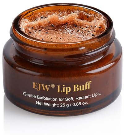 Triple-Action Lip Scrub - Brown Sugar, Coffee & Pearlite Exfoliator - Infused with Coconut & Botanical Oils for Nourishing Care of Dry, Cracked Lips - Vegan, Cruelty-Free