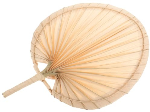 Beavorty Abanico de Pintura Estilo Chino Hecho Mano de Palma Naturales para Decoración de Mesas de Bodas Fiestas y Suministros Refrescantes de Verano