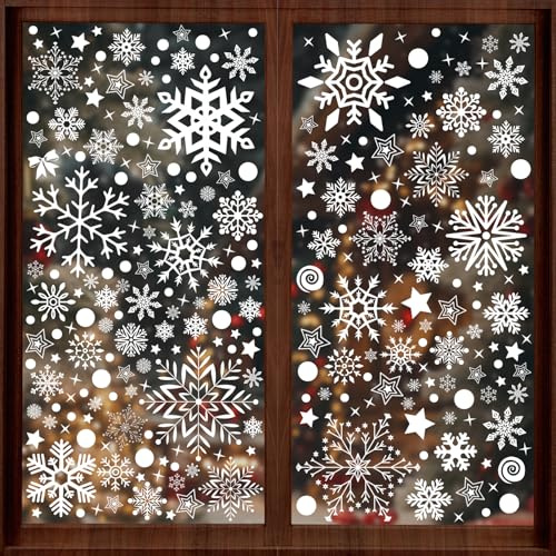 SALUOKE 254 Fensterbilder Weihnachten, Weihnachtsdeko Fenster Selbstklebend
